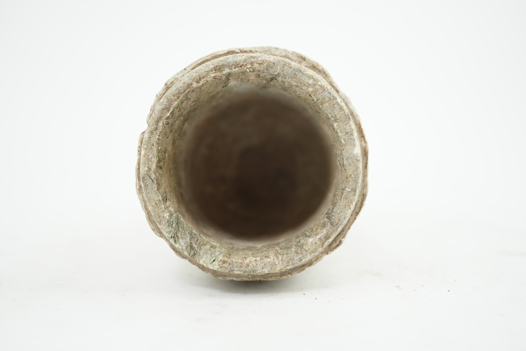 A Gandharan Buddhist carved schist stem cup